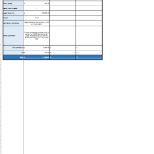 Insurance Benchmarking Template