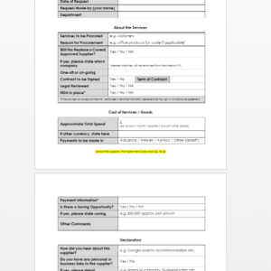Internal Procurement Checklist