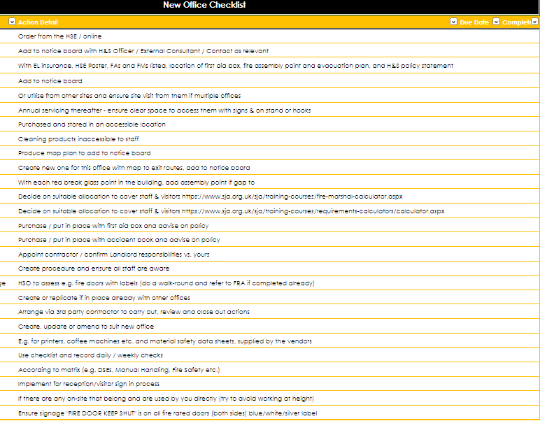 Manager Using Opening Checklist Office Opening Checklist – Office Management Group