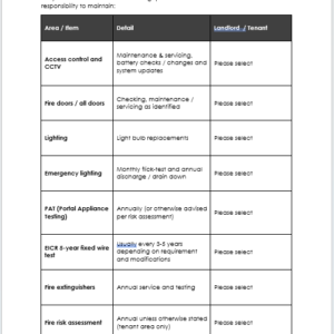 Landlord / Building Management M&E Queries